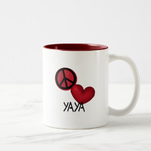 FriedensLiebe YaYa Zweifarbige Tasse