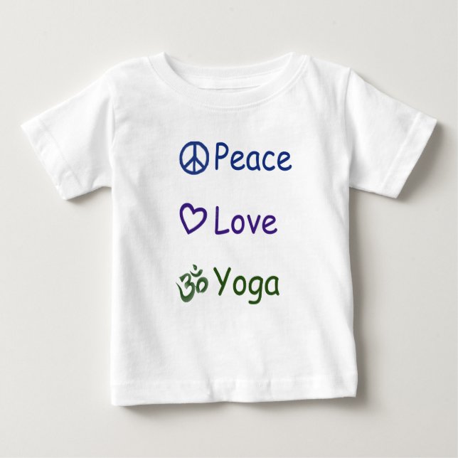FriedensLiebe-Yoga Baby T-shirt (Vorderseite)