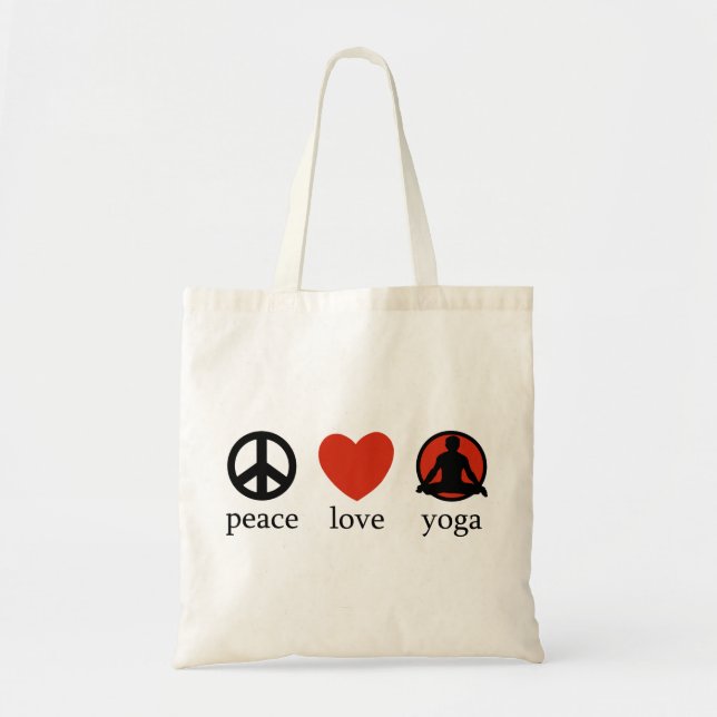 FriedensLiebe-Yoga-Geschenk Tragetasche (Vorne)