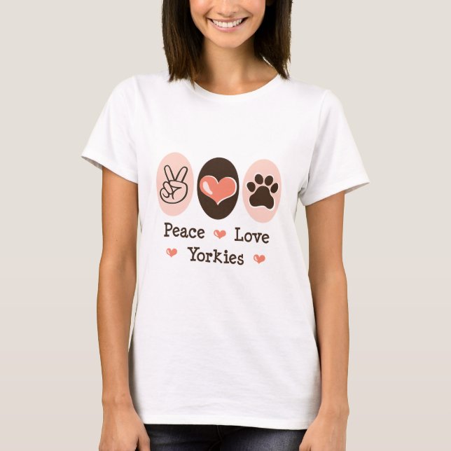 FriedensLiebe Yorkies T - Shirt (Vorderseite)
