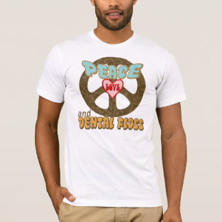 FriedensLiebe-zahnmedizinische Glasschlacke Vintag T-Shirt