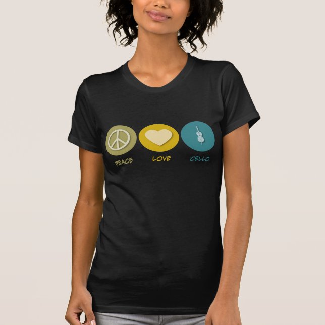 FriedensLiebeCello T-Shirt (Vorderseite)