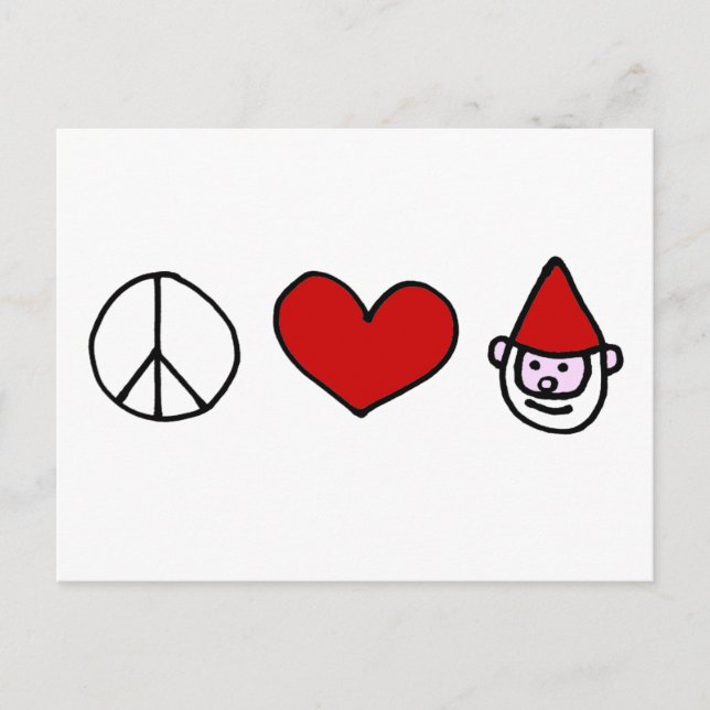 FriedensLiebeGnome Postkarte (Vorderseite)