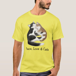 FriedensLiebekitty-Katzen-Krawatten-T - Shirt