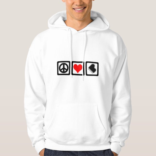 FriedensLiebeklavier Hoodie (Vorderseite)