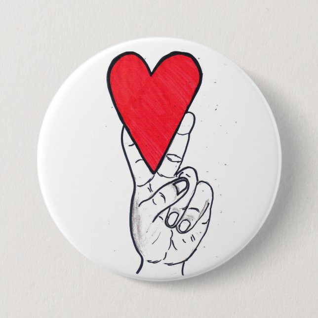 FriedensLiebeknopf groß Button (Vorderseite)