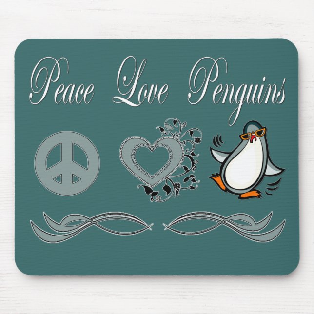 FriedensLiebePenguins Mousepad (Vorne)
