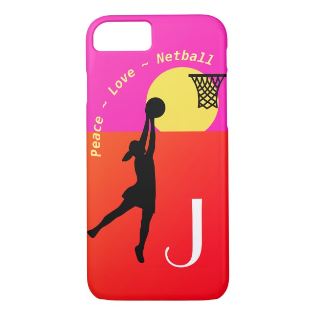 FriedensLiebepersonalisiertes Netball-Zitat Case-Mate iPhone Hülle (Rückseite)
