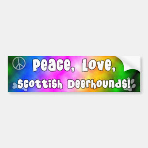 FriedensLiebeScottish Deerhounds Autoaufkleber