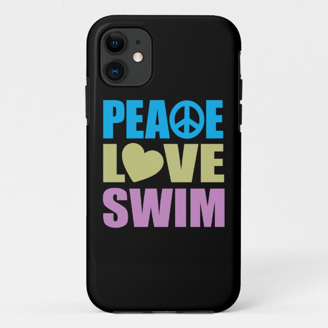 FriedensLiebeSwim Case-Mate iPhone Hülle (Rückseite)