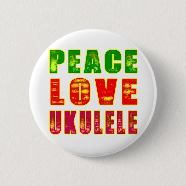 FriedensLiebeUkulele Button (Vorderseite)