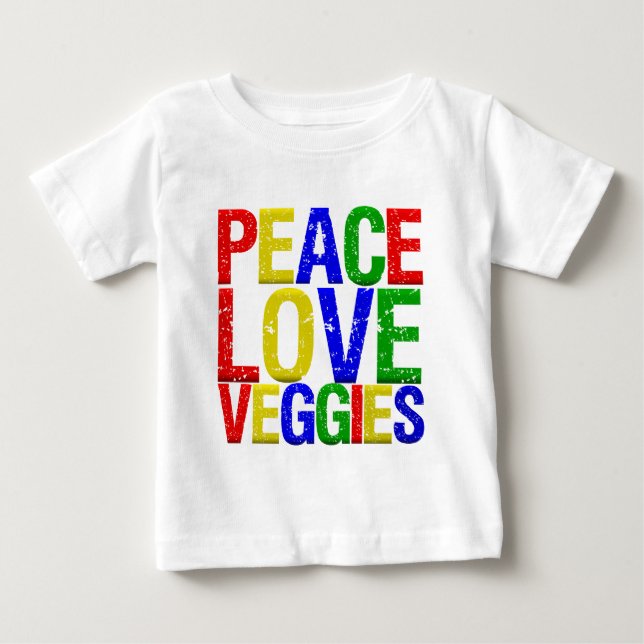 FriedensLiebeVeggies Baby T-shirt (Vorderseite)