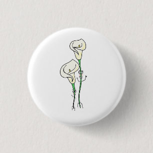 Friedenslilien, süßes Blumen Thema Button
