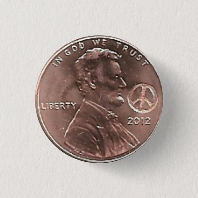 FRIEDENSLincoln-CENT Knopf 2012 Button (Vorderseite)