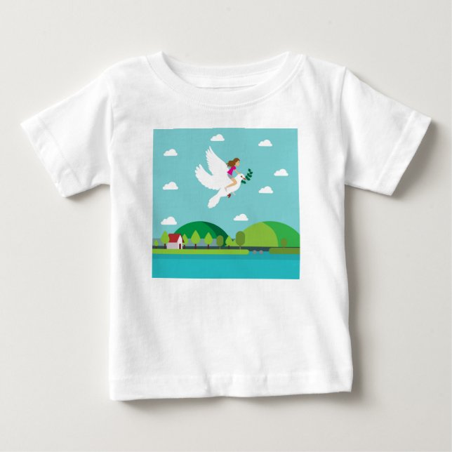 Friedensmission Baby T-shirt (Vorderseite)