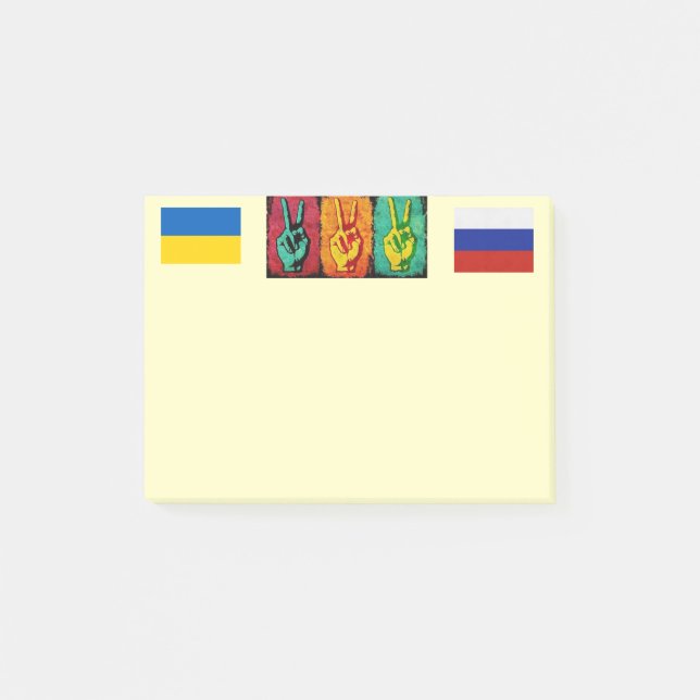 Friedensnachmitteilungen Post-it Klebezettel (Vorderseite)