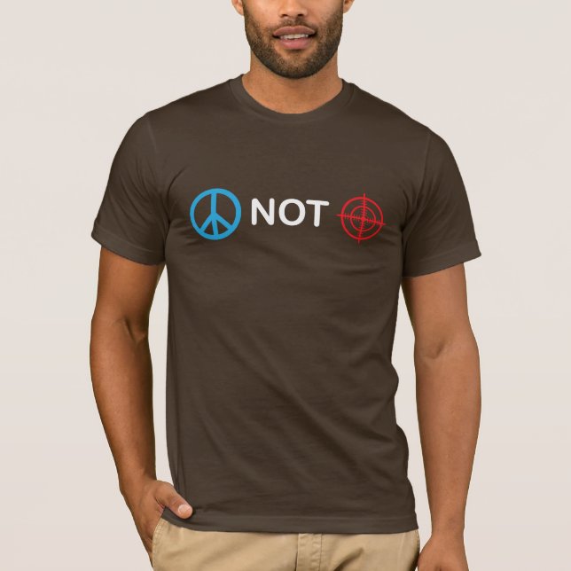 Friedensnicht Gewehr-Anblick T-Shirt (Vorderseite)