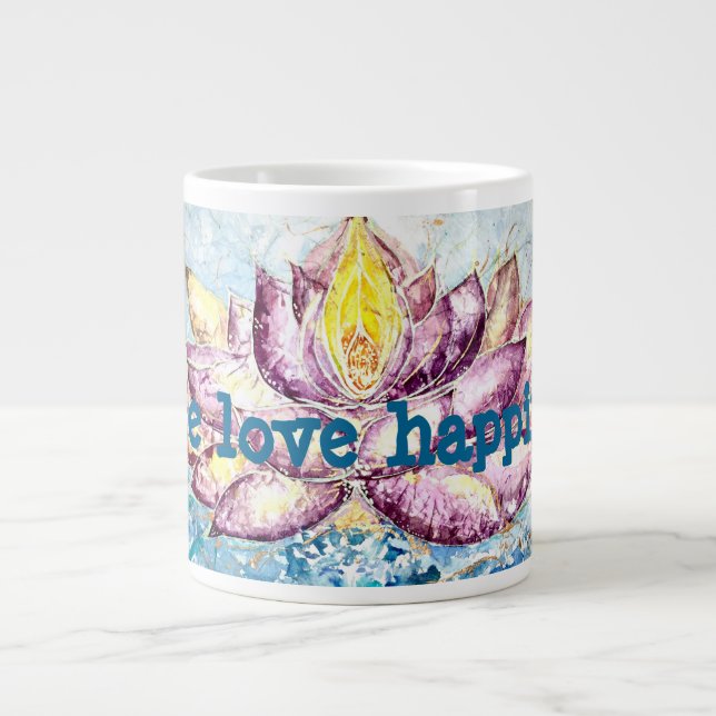 Friedensnobelpreis Liebe Lotus Art Jumbo Kaffee Ta Jumbo-Tasse (Vorderseite)