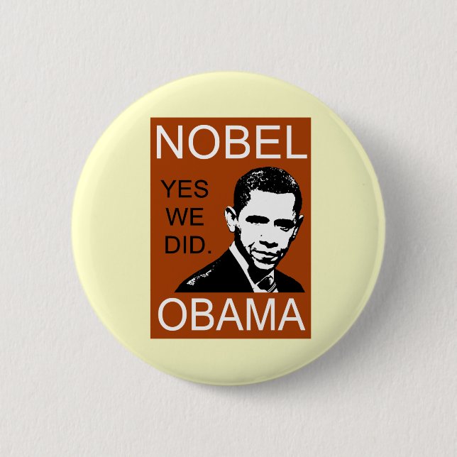 Friedensnobelpreis Obama Button (Vorderseite)