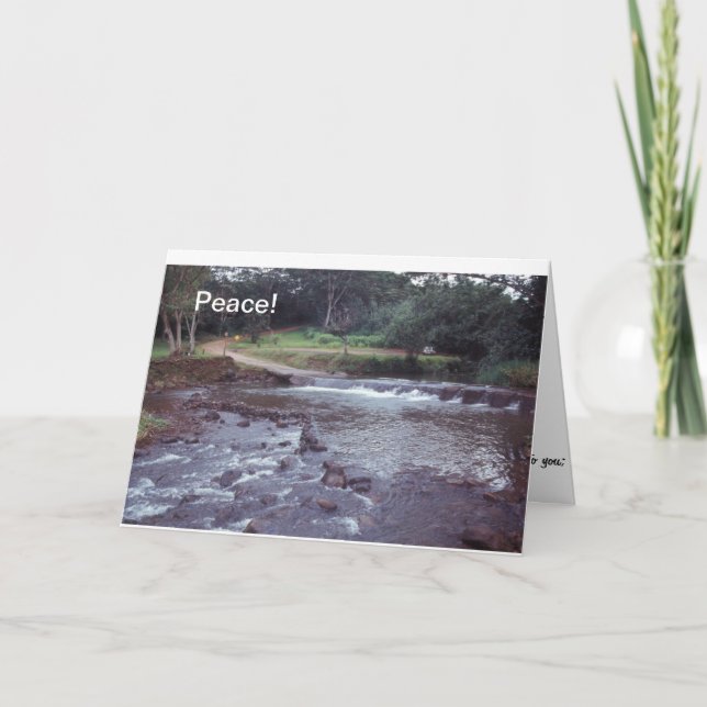 FriedensNotecard Hawaii Strom Karte (Vorderseite)