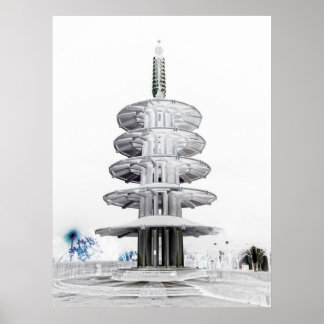 FRIEDENSPAGODA IN JAPAN - SAN FRANCISCO POSTER