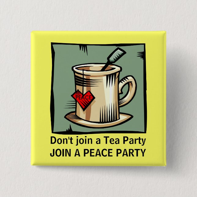 FRIEDENSParty-BEWEGUNG Button (Vorderseite)