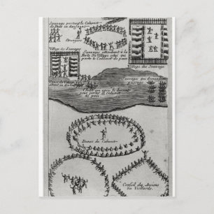 Friedenspfeifetanz des Irokesen Postkarte