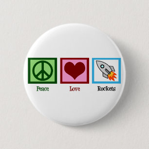 Friedensraketen Liebe Button