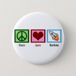 Friedensraketen Liebe Button