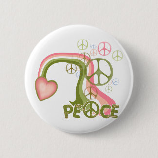 Friedensregenbogen-Retro Knöpfe Button