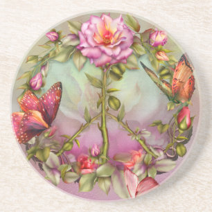 FriedensRosen-Kunst-Untersetzer Getränkeuntersetzer