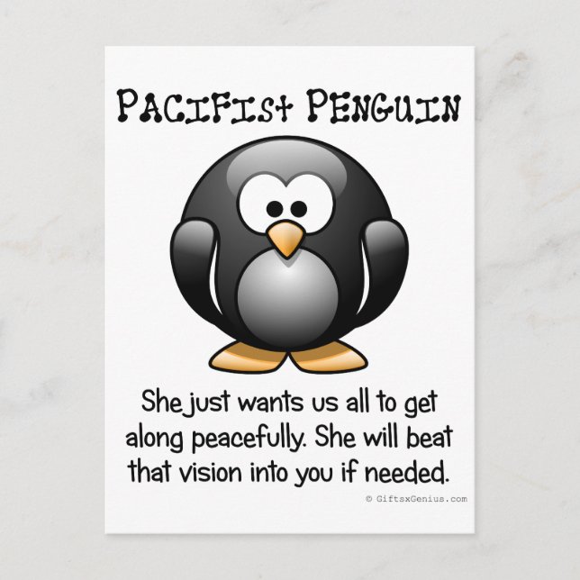 Friedensschaffung durch Gewalt Postkarte (Vorderseite)