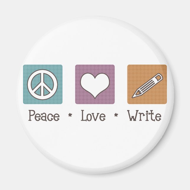 Friedensschreibweise Liebe Magnet (Vorne)