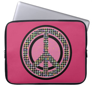 FRIEDENSSEQUINED ROSA Laptop-Hülse Laptopschutzhülle
