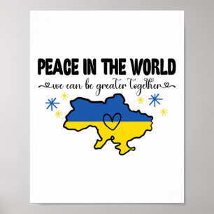 Friedensshirt Für Die Welt Ich Stehe Hinter Der Uk Poster