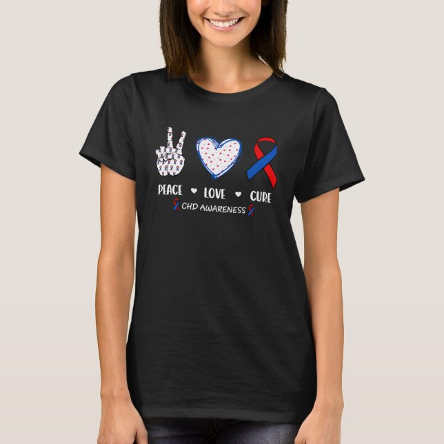 Friedenssicherung Liebe Kranken Herzerkrankung Bew T-Shirt (Vorderseite)