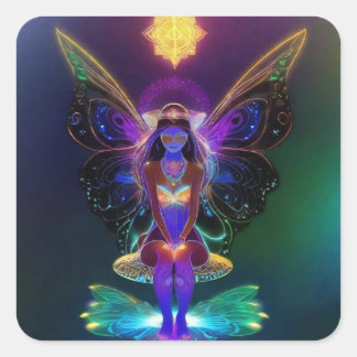 Friedenssicherungskarte Quadratischer Aufkleber