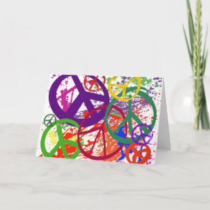 FRIEDENSSIGN COLLAGE KARTE