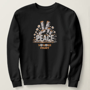 Friedenssteine-Blume Vintag Inspiration Zitat Sweatshirt
