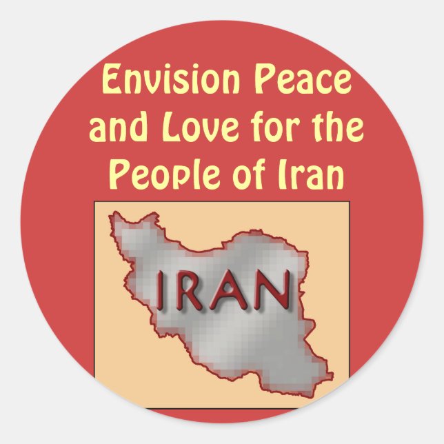 Friedenssticker im Iran Runder Aufkleber (Vorderseite)