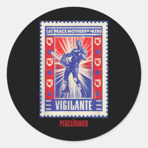 Friedensstifter Vigilant Eat Peace Poster Runder Aufkleber