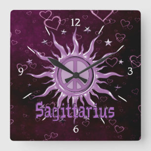 Friedenssun-Schütze Quadratische Wanduhr