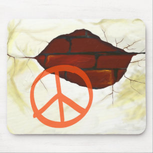 Friedenssymbol an der Wand, Mousepad