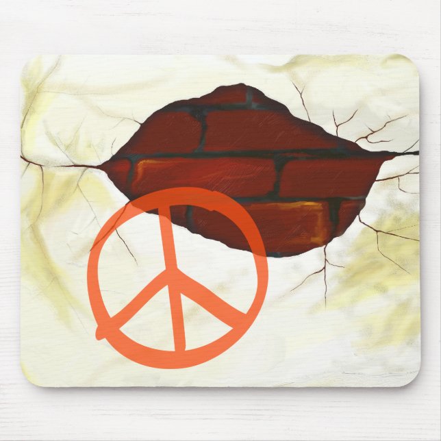 Friedenssymbol an der Wand, Mousepad (Vorne)