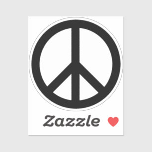 Friedenssymbol Anti-Schwarz Moderne Aufkleber