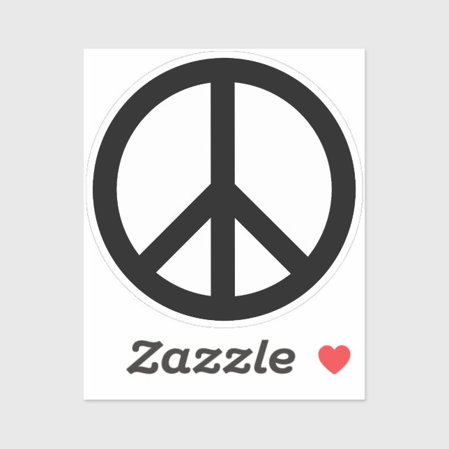 Friedenssymbol Anti-Schwarz Moderne Aufkleber (Blatt)