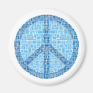 Friedenssymbol (blau) magnet