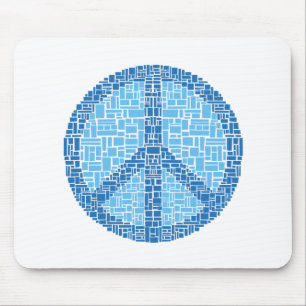 Friedenssymbol (Blau) Mousepad