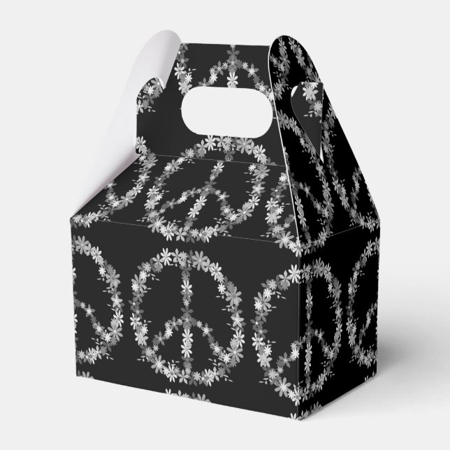 Friedenssymbol Blume Power Geschenkschachtel (Vorderseite)