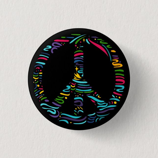 Friedenssymbol Button (Vorderseite)